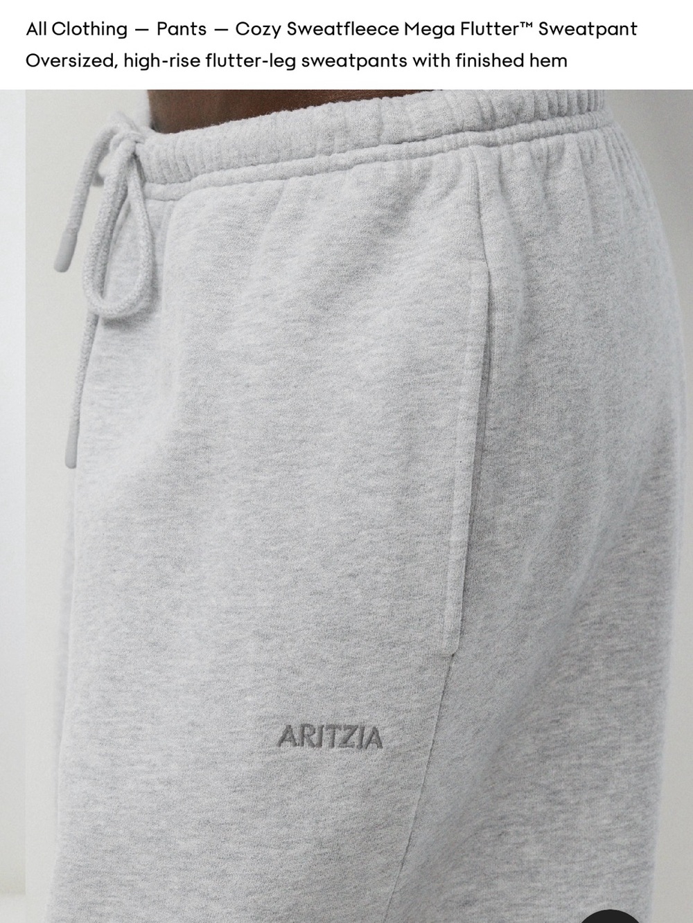 Aritzia Sweatfleece Mega Flutter Sweatpant